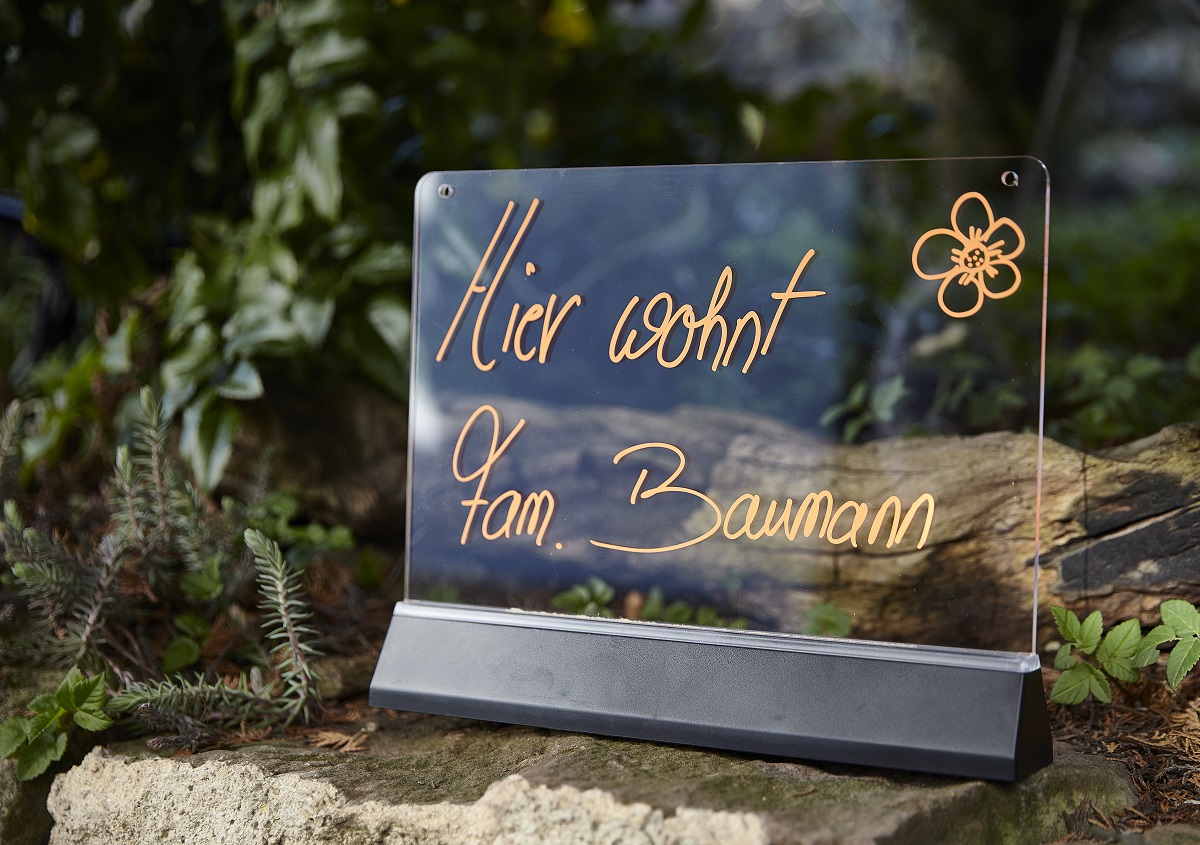 HEITRONIC - Solar LED Schreibtafel SLATE mit Erdspieß, Aufhänger oder Thekenaufsteller
